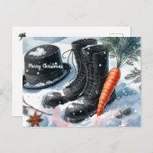 Bewijs van de Sneeuwman Winter Feestdagenkaart (Voorkant / Achterkant)