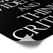 Bewijs van de vraag en denk kritisch T-shirt Poster (Hoek)