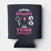 Bewijs van de vraag en denk Kritisch Wetenschap Blikjeskoeler (Achterkant)