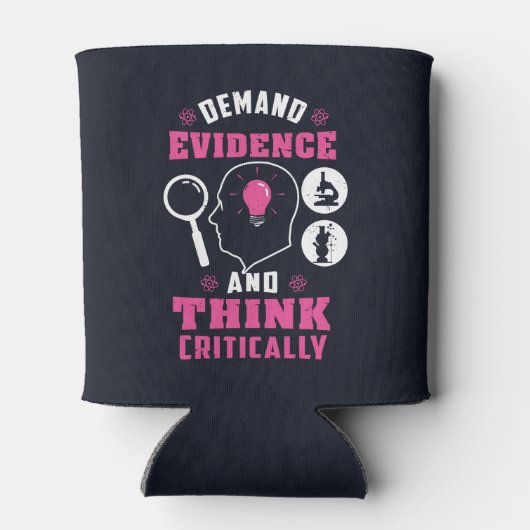 Bewijs van de vraag en denk Kritisch Wetenschap Blikjeskoeler (Achterkant)