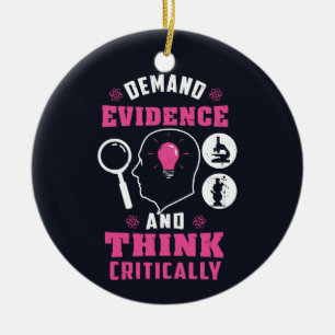 Bewijs van de vraag en denk Kritisch Wetenschap Keramisch Ornament