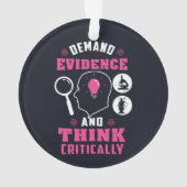 Bewijs van de vraag en denk Kritisch Wetenschap Ornament (achterkant)