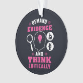 Bewijs van de vraag en denk Kritisch Wetenschap Ornament (voorkant)