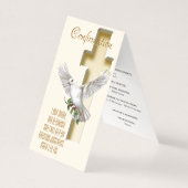 Bewijs van dove Cross-Baptism-bevestiging Kaart (Voorkant)