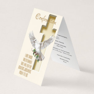 Bewijs van dove Cross-Baptism-bevestiging Kaart