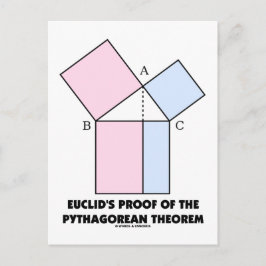 Bewijs van Euclid van de Pythagoreaanse Theorem Briefkaart