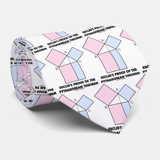 Bewijs van Euclid van de Pythagoreaanse Theorem Stropdas (Opgerold)