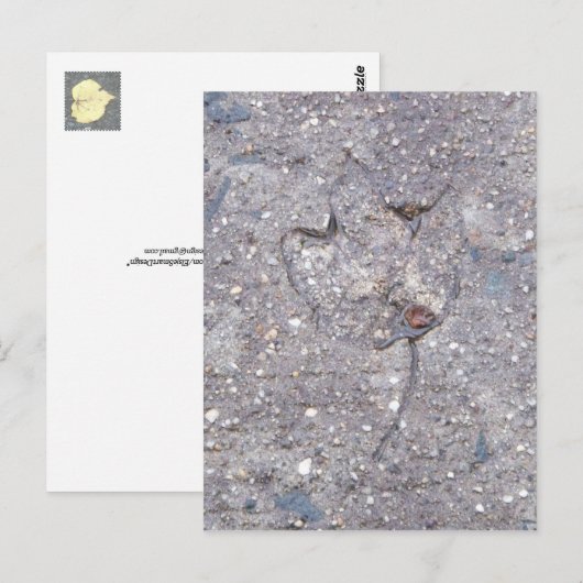 Bewijs van herfst - lederen kaart (Voorkant / Achterkant)