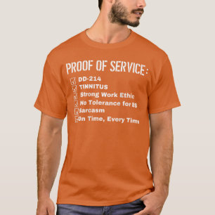 Bewijs van service Dd214 Tinnitus Sterke werkhoudi T-shirt