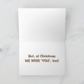 BEWIJS VAN U/MISS U OP CHRISTMAS (MILITAIR) FEESTDAGEN KAART (Binnen)