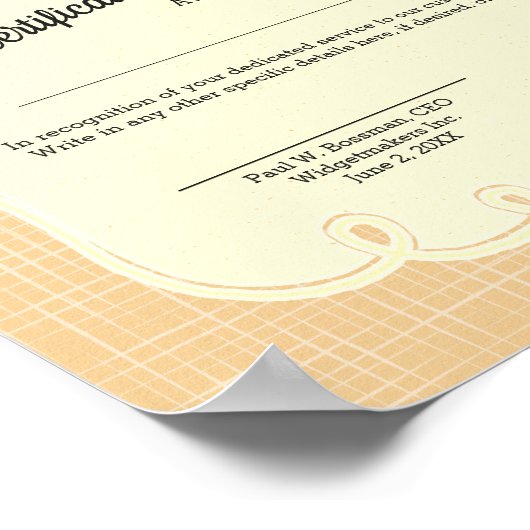 bewijs van waarmerking van de werknemer poster (Hoek)