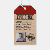 Bewijs ware misdaad moord mysterie Foto wijn Cadeaulabel (Voorkant)