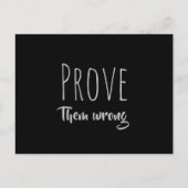 Bewijs ze verkeerd zwart en wit briefkaart (Voorkant)