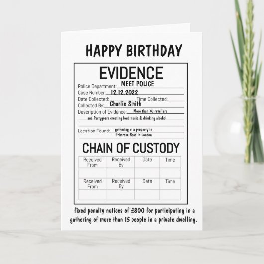 BEWIJSKaart Kaart (Voorkant)