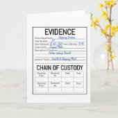 Bewijsketen bewaarketen misdaad spel rol spelen  f kaart (Gele Bloem)