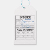 Bewijsketen van de georganiseerde misdaad speelt e cadeaulabel (Voorkant)