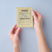 Bewijsketen van de georganiseerde misdaad speelt e flyer (Hand)