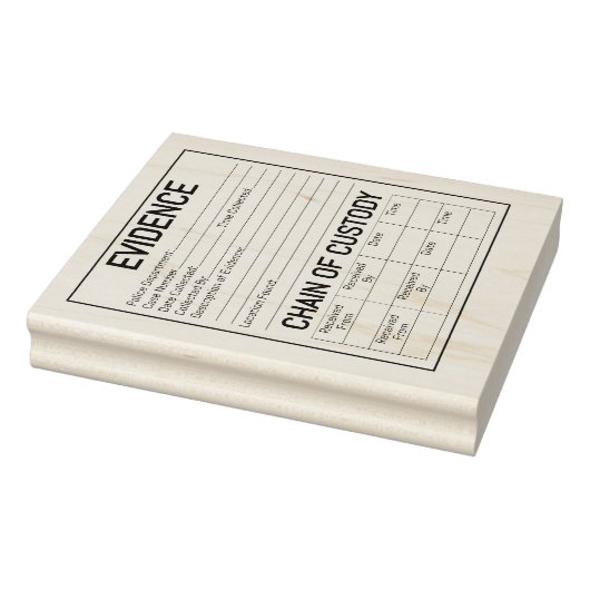 Bewijsketen van de georganiseerde misdaad spelen e rubberstempel (Stempel)