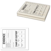 Bewijsketen van de georganiseerde misdaad spelen e rubberstempel (Gestempeld)