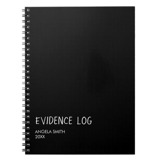 Bewijslogboek Notitieboek – Grappig donkere humor (Voorkant)