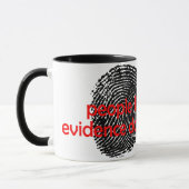 Bewijsmateriaal liegt niet mok (Links)