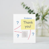 Bewijsraad voor Mystery Crime Solving Bedankkaart (Staand voorkant)