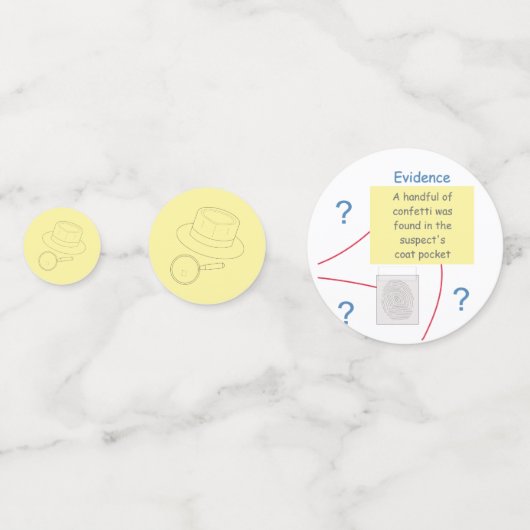 Bewijsraad voor Mystery Crime Solving Confetti (Voorkanten)
