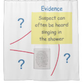 Bewijsraad voor Mystery Crime Solving Douchegordijn (Voorkant)