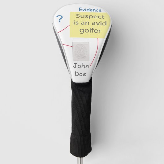 Bewijsraad voor Mystery Crime Solving Golfheadcover (Voorkant)