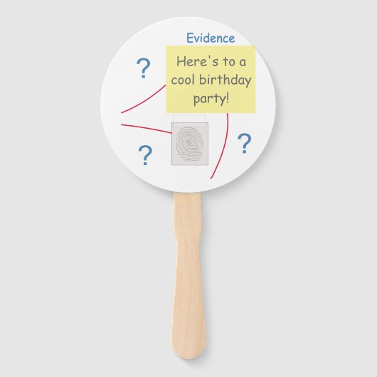 Bewijsraad voor Mystery Crime Solving Handwaaier (Voorkant)