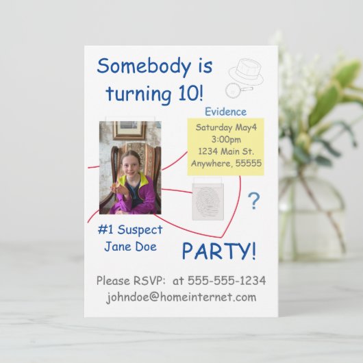 Bewijsraad voor Mystery Crime Solving Kaart (Staand voorkant)