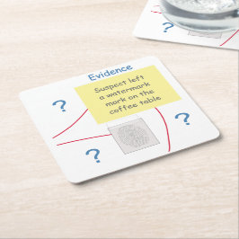 Bewijsraad voor Mystery Crime Solving Kartonnen Onderzetters
