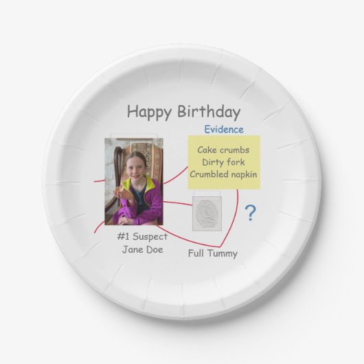 Bewijsraad voor Mystery Crime Solving Papieren Bordje (Voorkant)