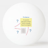 Bewijsraad voor Mystery Crime Solving Pingpongbal (Voorkant)
