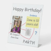 Bewijsraad voor Mystery Crime Solving Reclamebord Met Voetstuk (Voorkant)