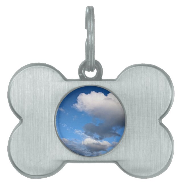 Bewijzen van een grijze wolk huisdieren naamplaatje (voorkant)