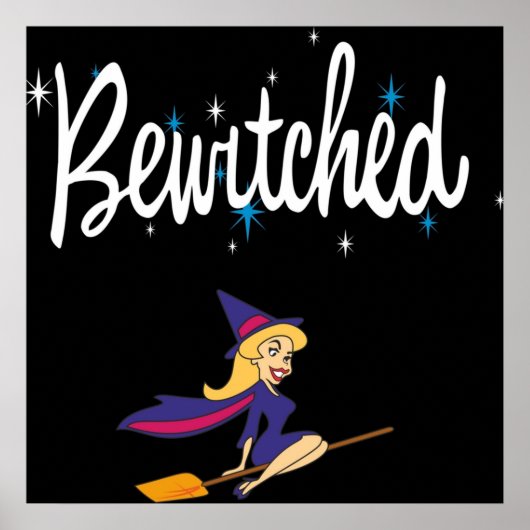 Bewitched 60s Retro TV Logo Poster (Voorkant)