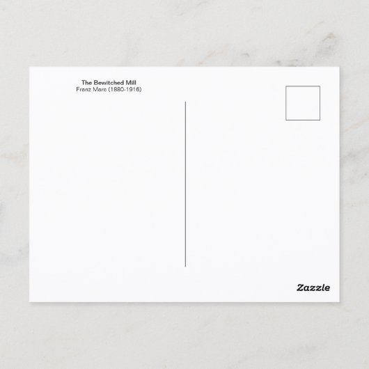 Bewitched Mill Franz Marc Abstract Briefkaart (Achterkant)