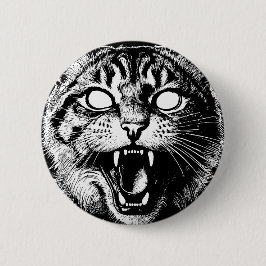 Bewitched Tabby Ronde Button 5,7 Cm