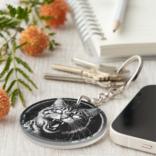 Bewitched Tabby Sleutelhanger (Voorkant Rechts)
