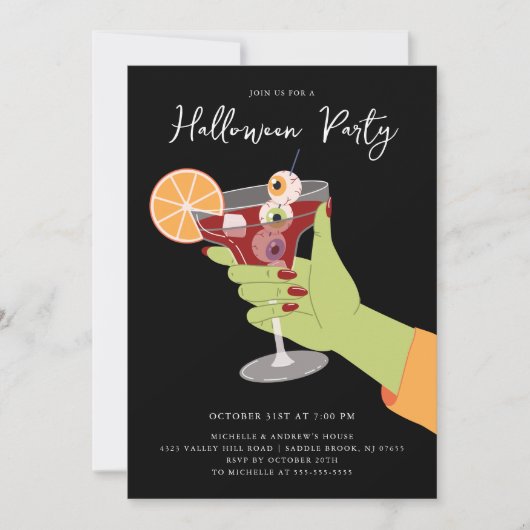 Bewitching Bash Halloween cocktails Kaart (Voorkant)