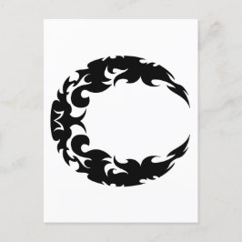 Bewitching Black Crescent Moon Silhouette Briefkaart