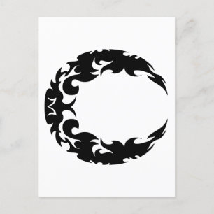 Bewitching Black Crescent Moon Silhouette Briefkaart