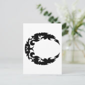Bewitching Black Crescent Moon Silhouette Briefkaart (Staand voorkant)