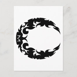 Bewitching Black Crescent Moon Silhouette Briefkaart