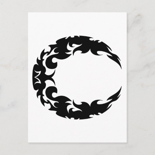 Bewitching Black Crescent Moon Silhouette Briefkaart (Voorkant)