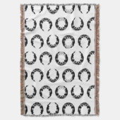 Bewitching Black Crescent Moon Silhouette Deken (Voorkant Verticaal)