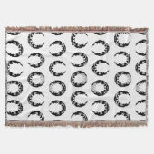 Bewitching Black Crescent Moon Silhouette Deken (Voorkant)