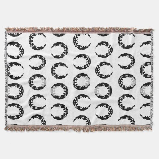 Bewitching Black Crescent Moon Silhouette Deken (Voorkant)