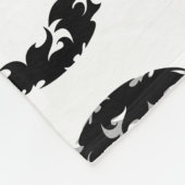 Bewitching Black Crescent Moon Silhouette Fleece Deken (Hoek)